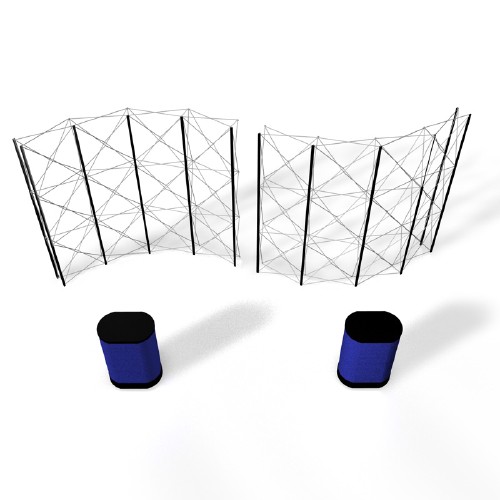 10' x 20' Serpentine Graphic Premium Pop Up Display