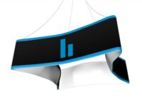 Square Curved Tension Fabric Hanging Sign