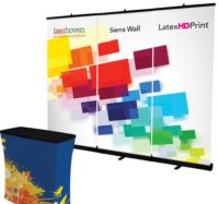 Sierra Retractable Banner Stand Backwall with Counter