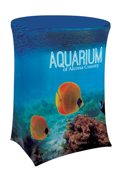 Bar Height Round Portable Trade Show Table