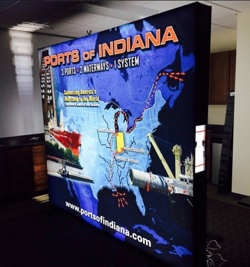 Backlit Pliko Portable Lightbox Trade Show Display