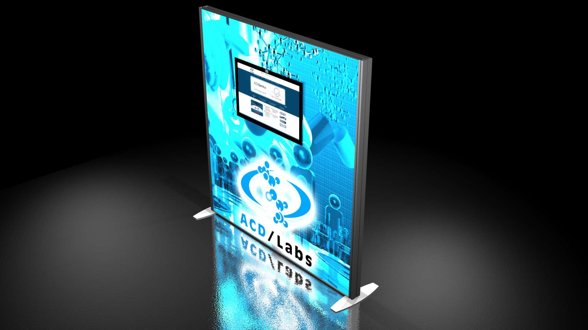 7' x 7' Modular LED Light Box Monitor Display