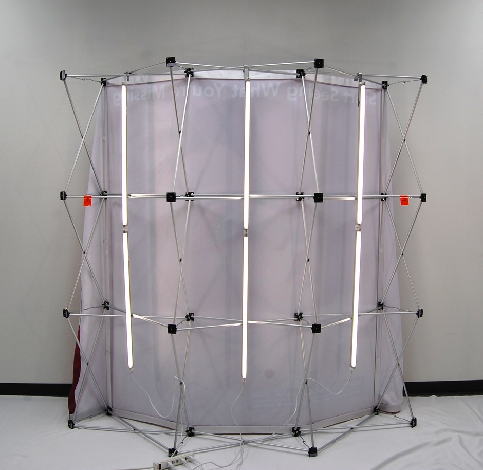Burst Fabric Popup Lightbox 10ft Curved Display