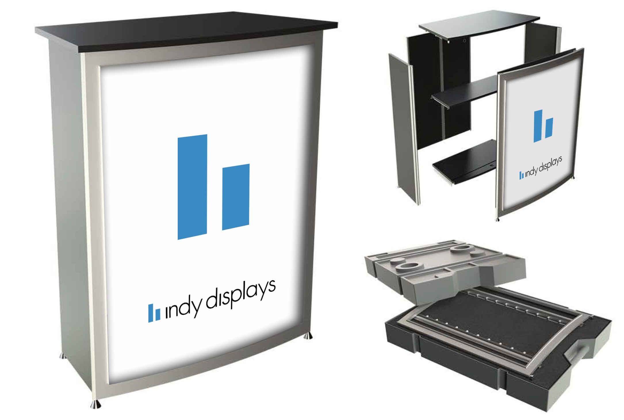 OCTAcounter Modular Lightbox Pedestal