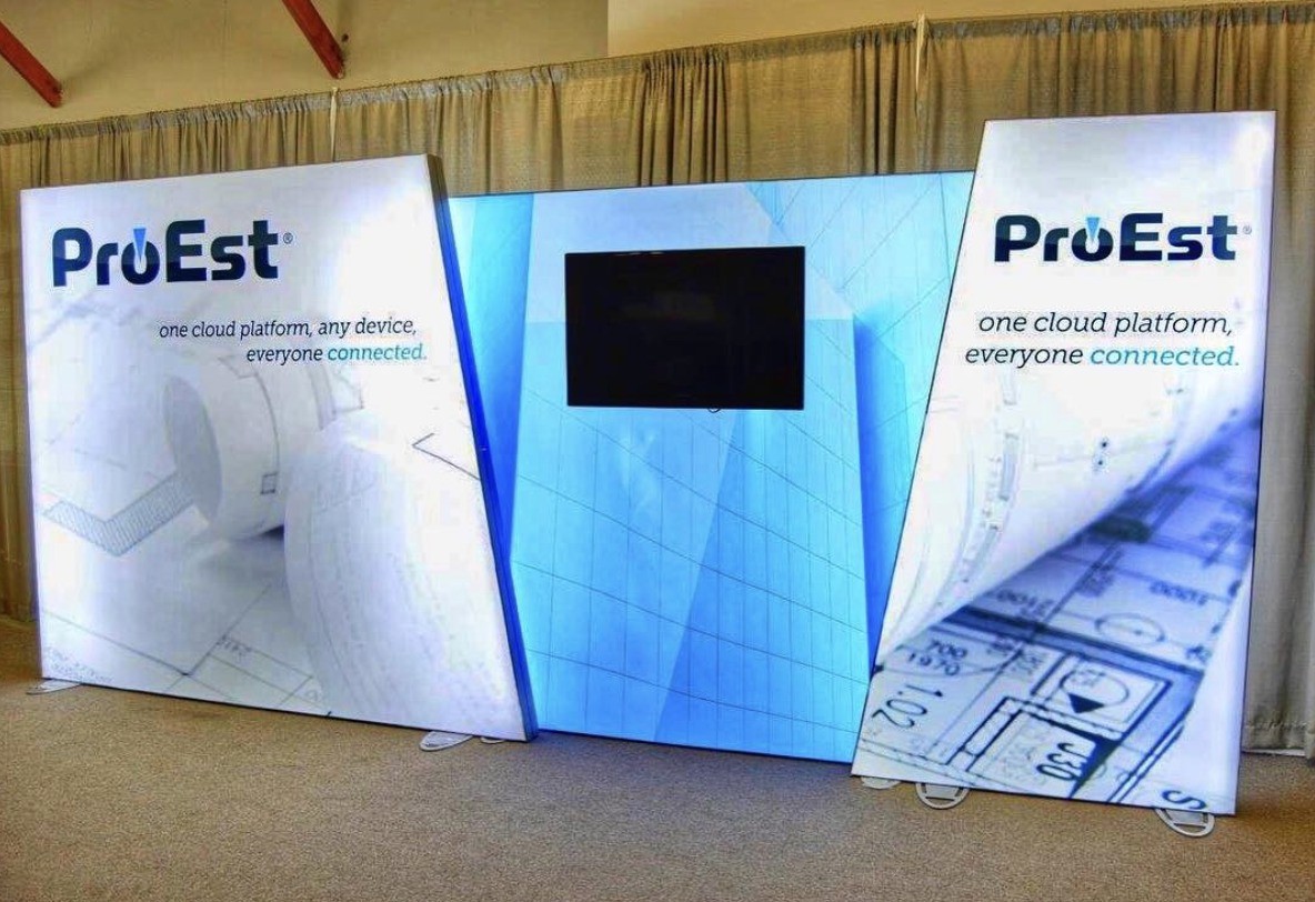 9ft Slant LED Lightbox Display