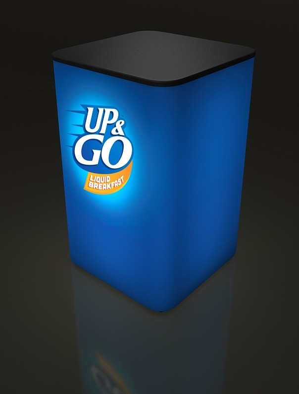 Square Light Box Sales Pedestal
